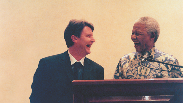 Shaun Johnson and Nelson Mandela 2001