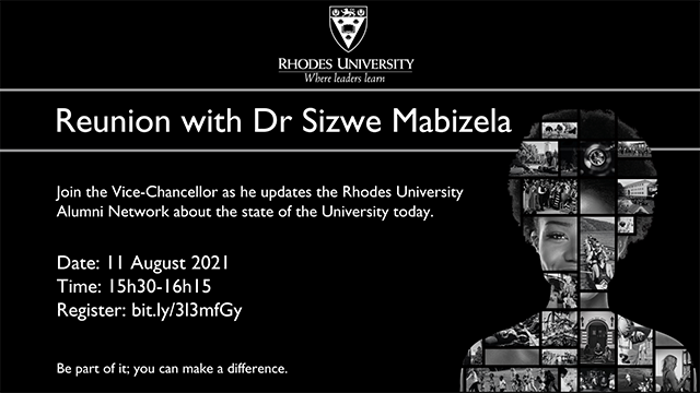 Rhodes University Virtual Reunion Invite
