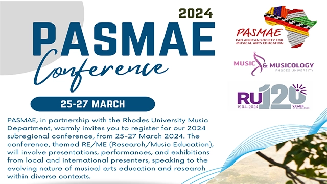 PASMAE, in partnership with the Rhodes University Department of Music & Musicology