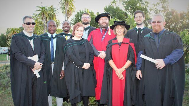 Some of the Masters & PhD students who graduated, with their supervisors
