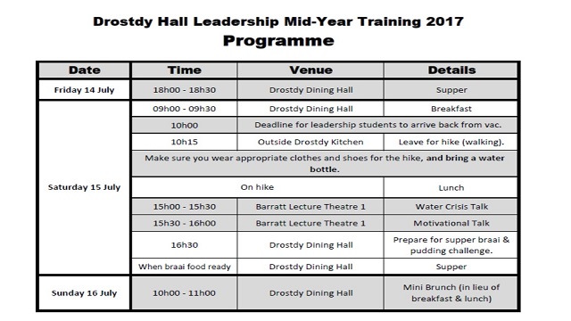 Mid-Year Leadership Training Programme
