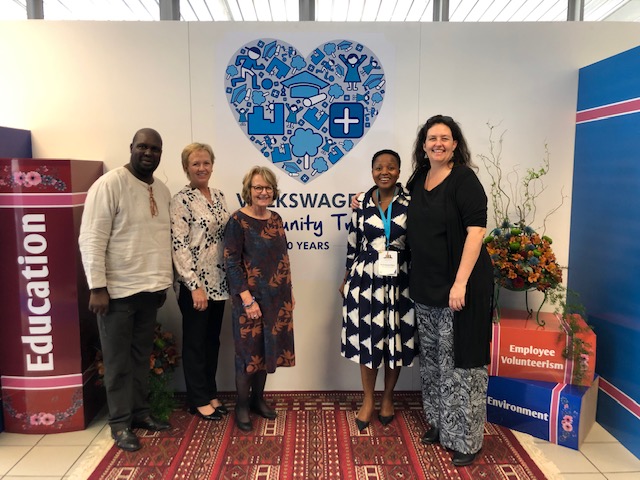 Photo (left to right):  Mr Thuso Moss (CSD coordinator), Professor Di Wilmot (Dean of the Education Faculty); Ms Sarah Murray (Funda Wanda and Advanced Certificate coordinator); Ms Nonkqubela Maliza (Director: VW CSI) and Ms Nicci Hayes (Acting Director: CSD).