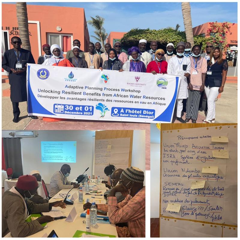 Workshop participants including the Senegal Node facilitation team from the University of Cheikh Anta Diop and key stakeholders of the Lake Guiers.