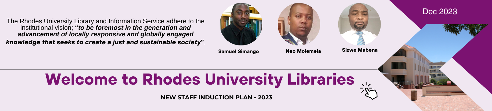 Rhodes University Library welcomes new staff members