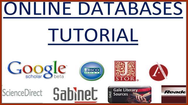 Online Databases Tutorial