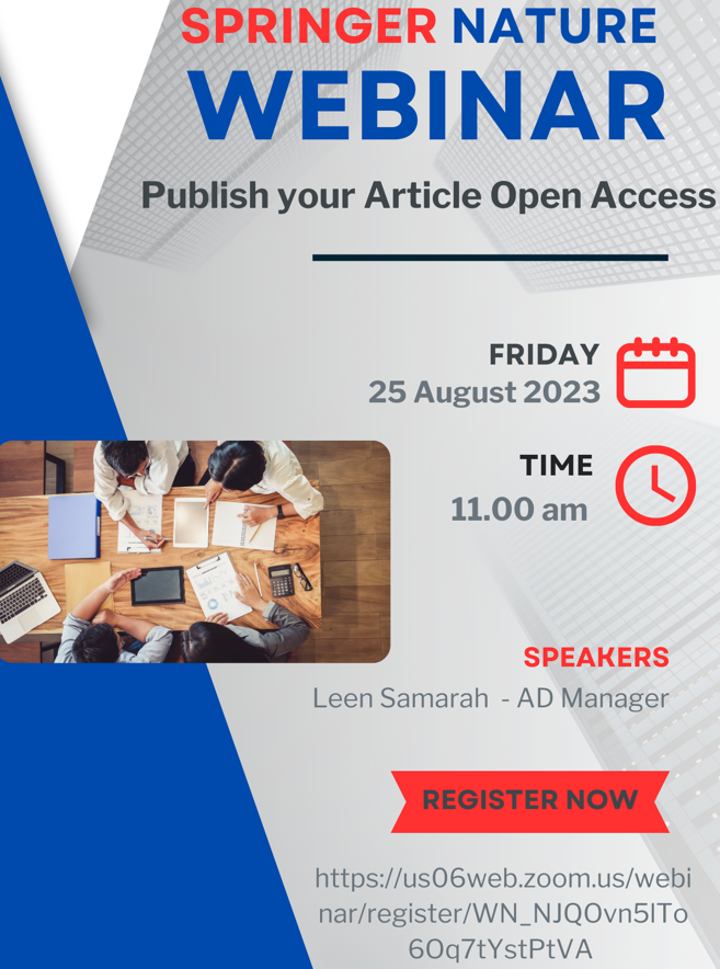 Open Access Publishing Webinar Poster