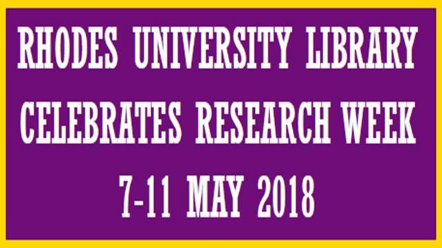 RU Library Research Week 7-11 May 2018