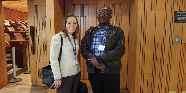 Ms Logan Mclaren with Professor Sabelo Ndlovu Gatsheni photo - supplied