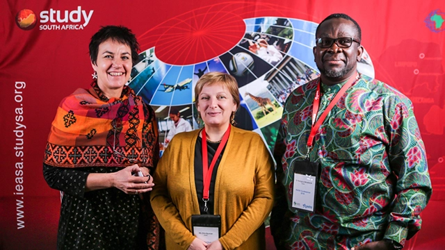 [L-R] Distinguished Professor Heila Lotz-Sisitka, Ms Orla Quinlan and Dr Remi Nnadozie at IEASA Annual Conference 2018, held in Centurion.
