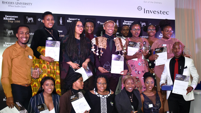 Some of the Investec Rhodes Top 100 winners