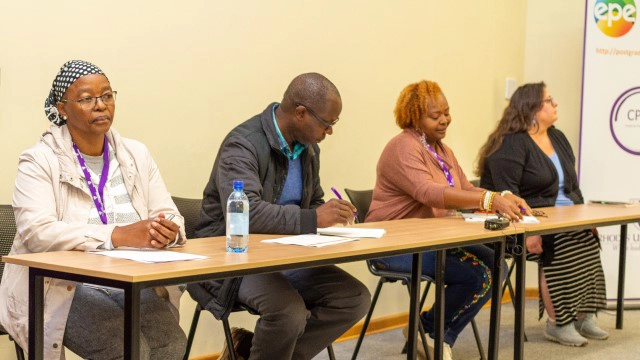 [L-R] Dr Mamotena Mpeta (University of Venda), Professor Patrick Onyango (Maseno University, Kenya), Professor LaWanda Ward (Pennsylvania State University, USA), and Dr Jan McArthur (Lancaster University, UK)