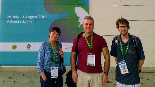 Prof Caroline Knox, Dr Sean Moore and Dr Michael Jukes in Valencia, Spain
