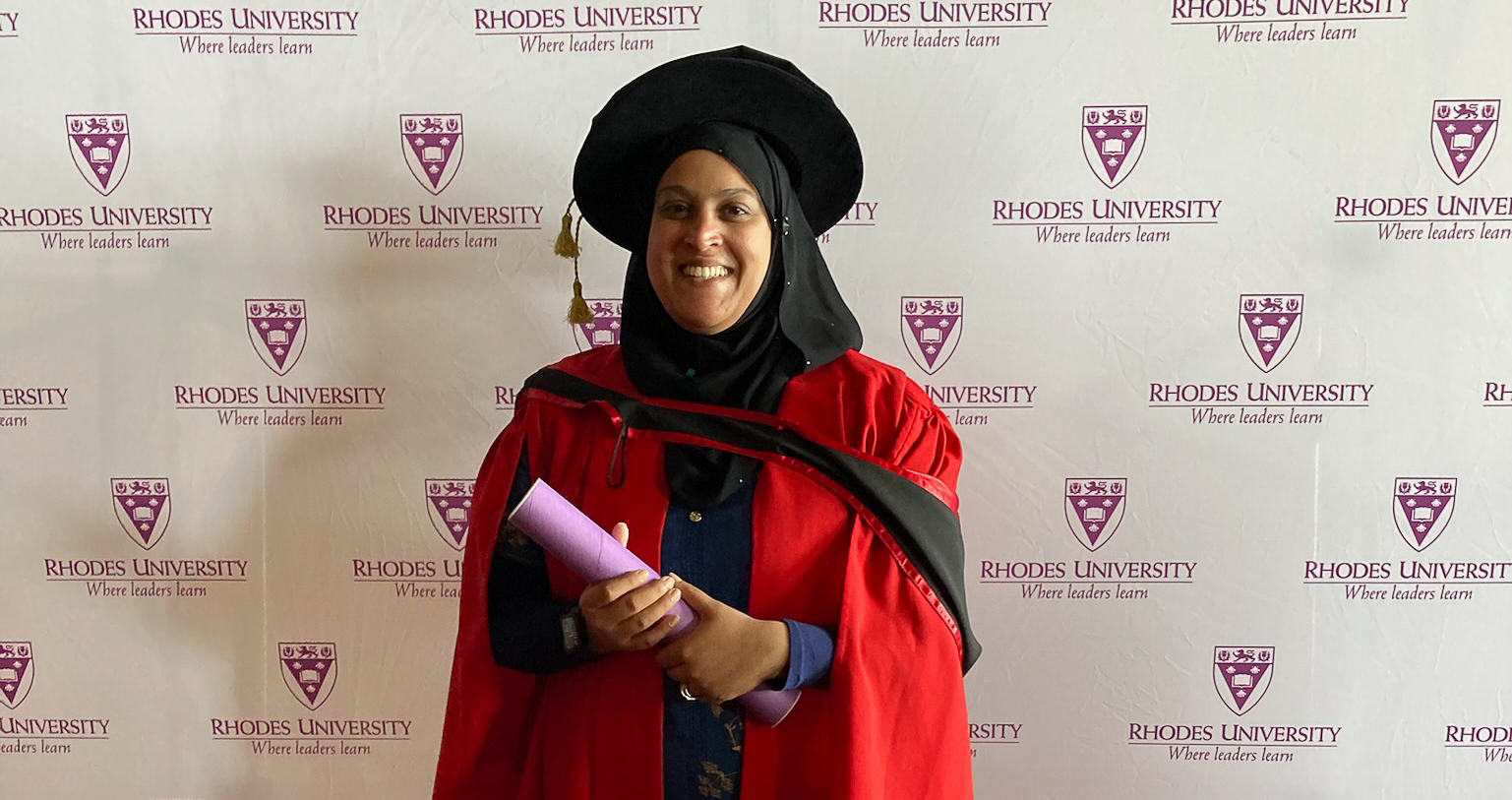 Dr. Shaik at the October graduation ceremony.