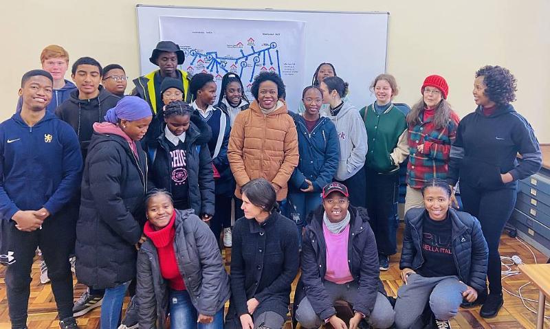Mary with other IWR staff and some high school learners from Schools in Grahamstown