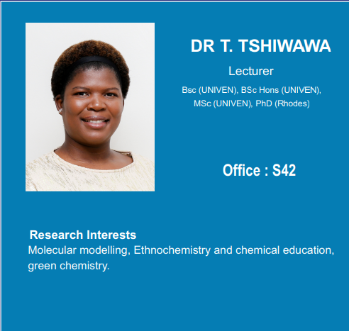 Dr Tendamudzimu Tshiwawa
