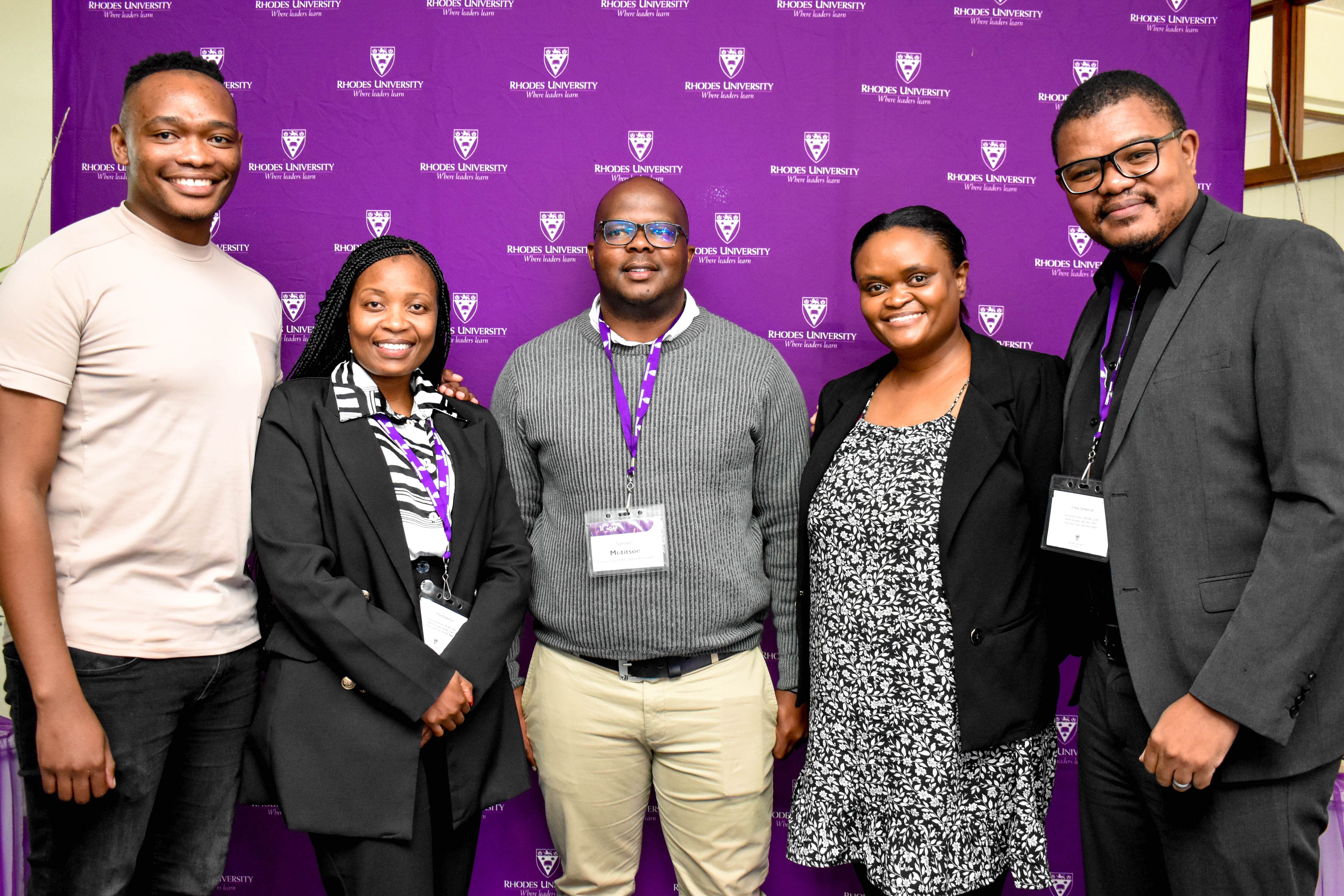 Left to right: Mr Silindokuhle Mavuso, Dr Sandi Pakhati, Dr Samuel Motitsoe, Ms Thandiswa Nqowana, Mr Thabang Moleko