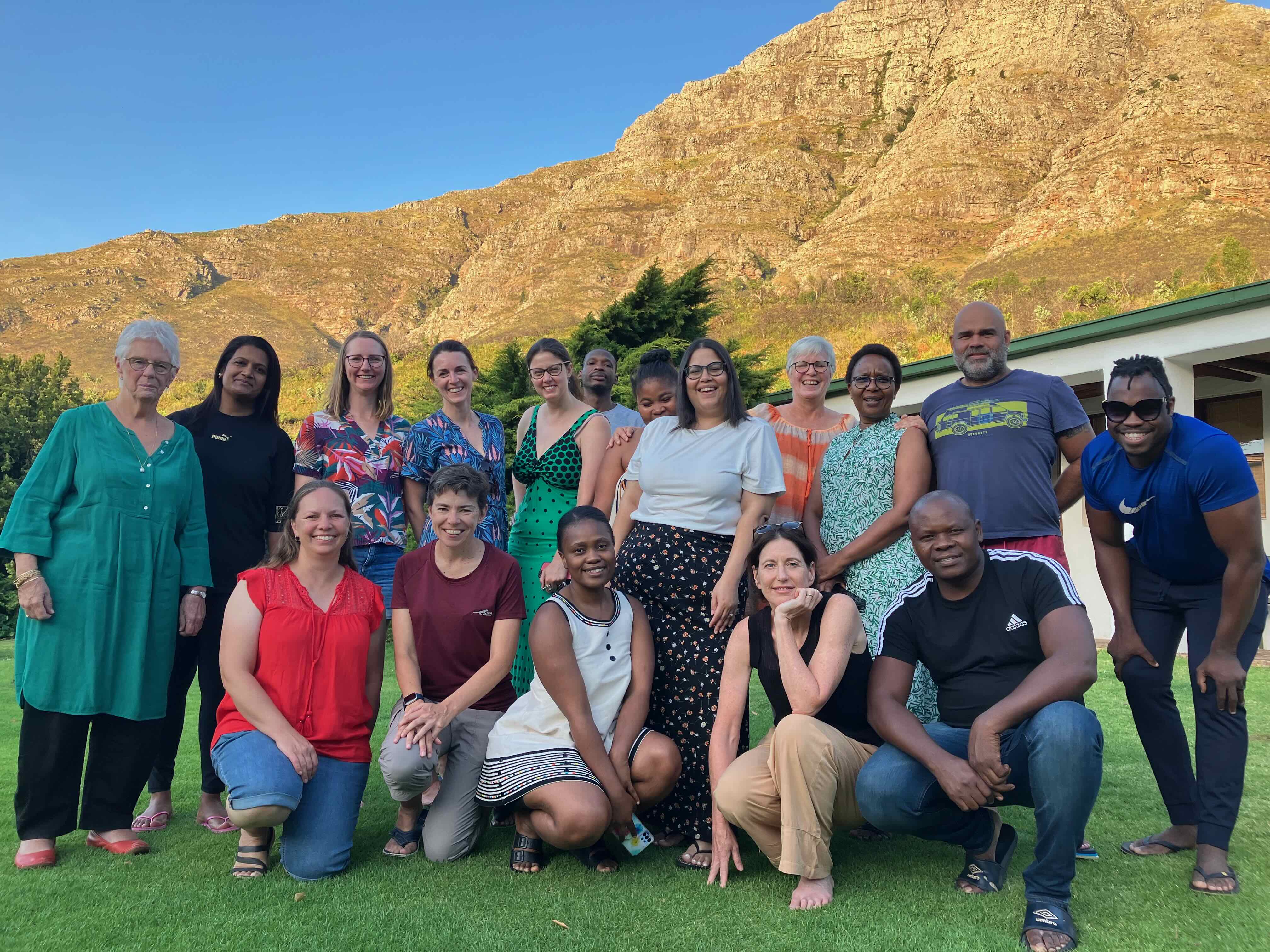 PhD scholars and supervisors from the Social Justice and Quality in Higher Education project at Mont Fleur, Stellenbosch