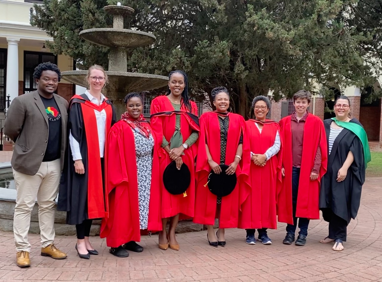 Drs Mazvita Thondlana and Noma Ngcobo with CHERTL staff members