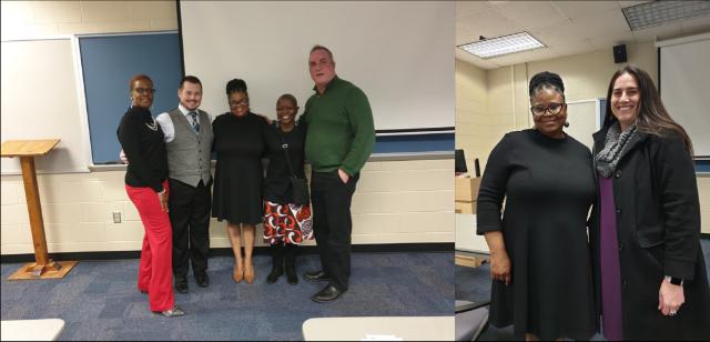 From left to right: Dr Oris Griffin, Bella Vilakazi, Associate Professor Besi Muhonja and Professor and Dean Mark L'Esperance 