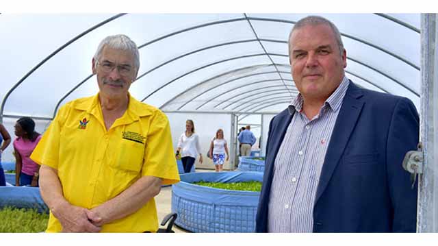 Director for the Centre for Biological Control, Professor Martin Hill with Dr Guy Preston. Photo: Kh