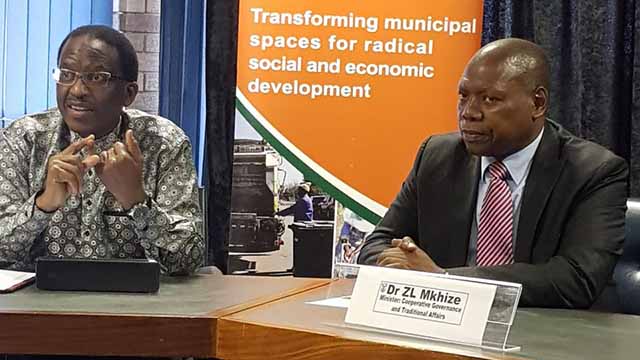 Dr Sizwe Mabizela and COGTA minister, Dr Zweli Mkhize