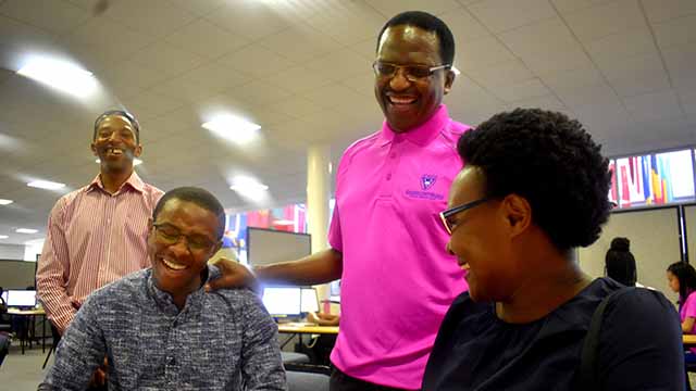 Rhodes University Vice - Chancellor, Dr Sizwe Mabizela welcoming new students