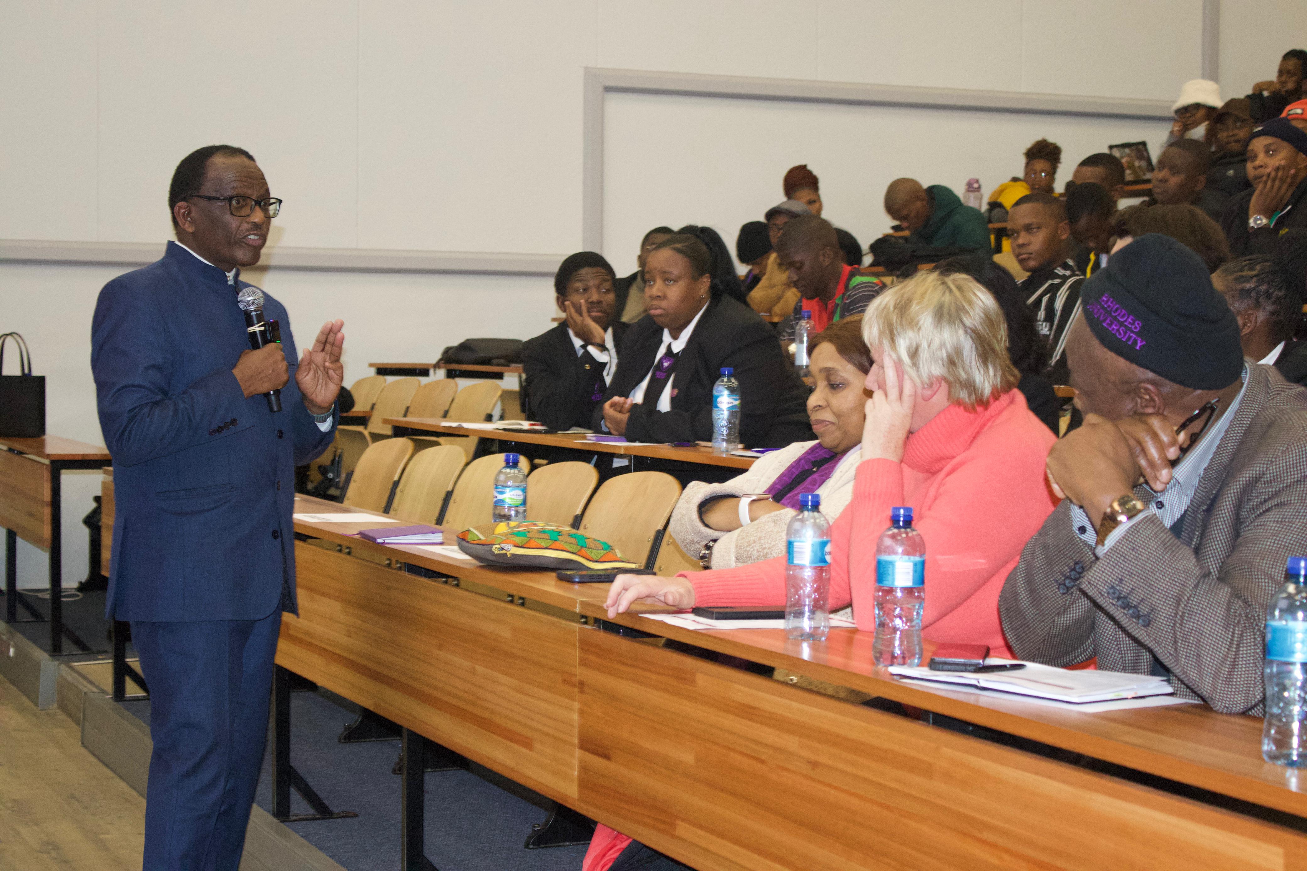 “I do not tolerate financial exclusion, especially for a student doing extremely well academically. We must seek means of cultivating excellence, not punishing it.”- Vice-Chancellor Professor Sizwe Mabizela [PHOTO CREDIT: Qiqa Penxa]
