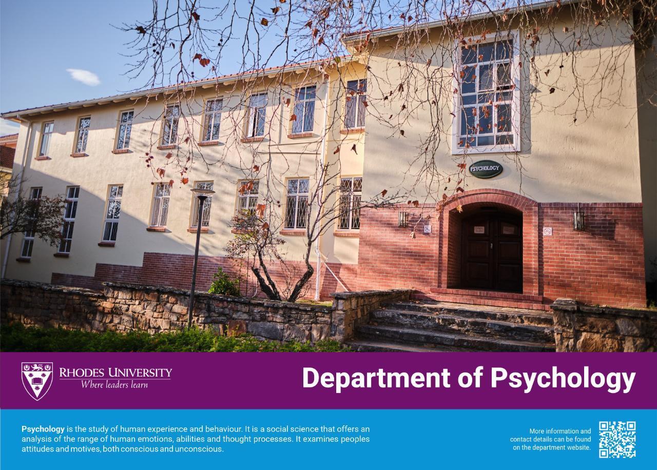 Department of Psychology at Rhodes University