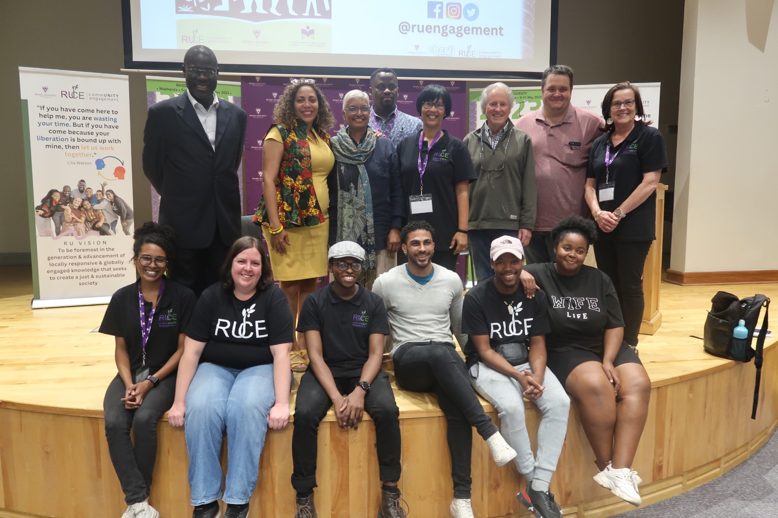 In the photo is the EdTech and RUCE team with the keynote speakers.