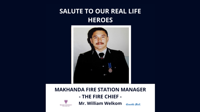 William Welkom, Station Manager of the Makhanda Fire Department, 