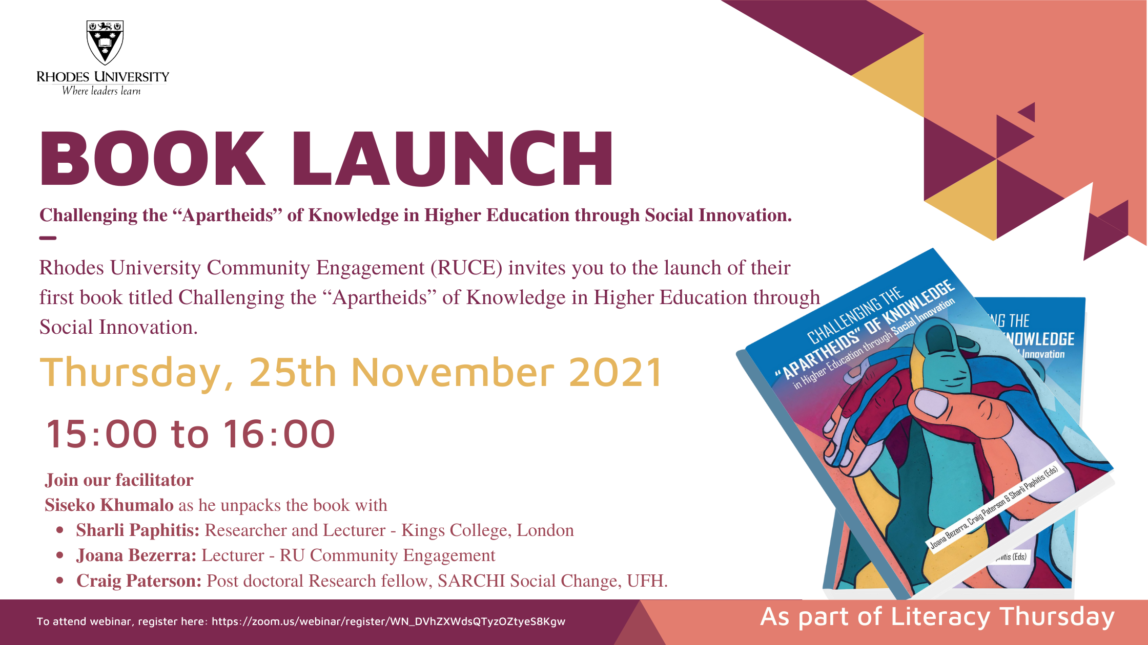 Book Launch: Challenging the "apartheids" of Knowledge