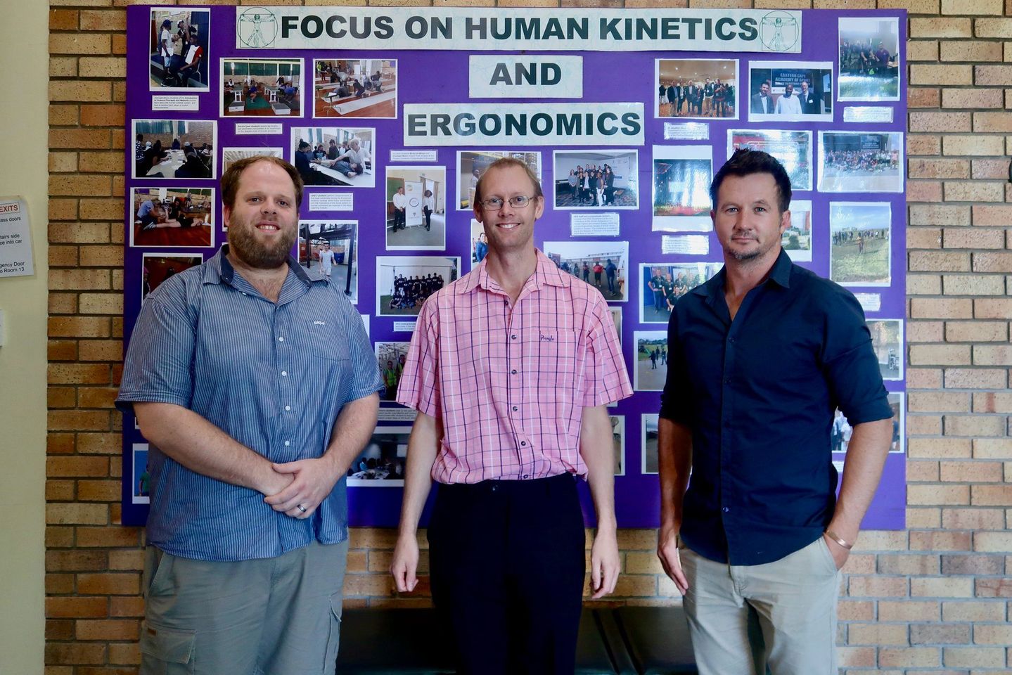 Dr Jono Davy, Mr Andrew Todd and Mr Ben Ryan of Rhodes University’s Department of Human Kinetics and Ergonomics (HKE)