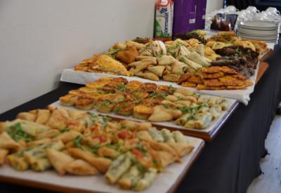 Food served for the graduation party