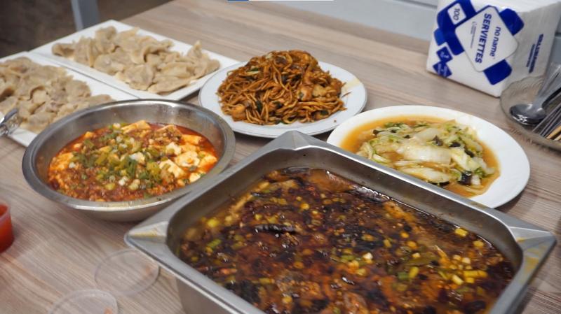 Food served for Chinese Spring Festival