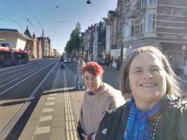 Selfie on the streets of Amsterdam. From left to right: Dr Alette Schoon and Prof Anthea Garman