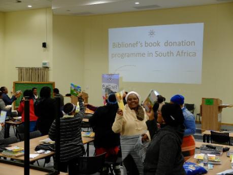B.Ed. Part-Time Foundation Phase Eastern Cape Students receiving book packs from Biblionef