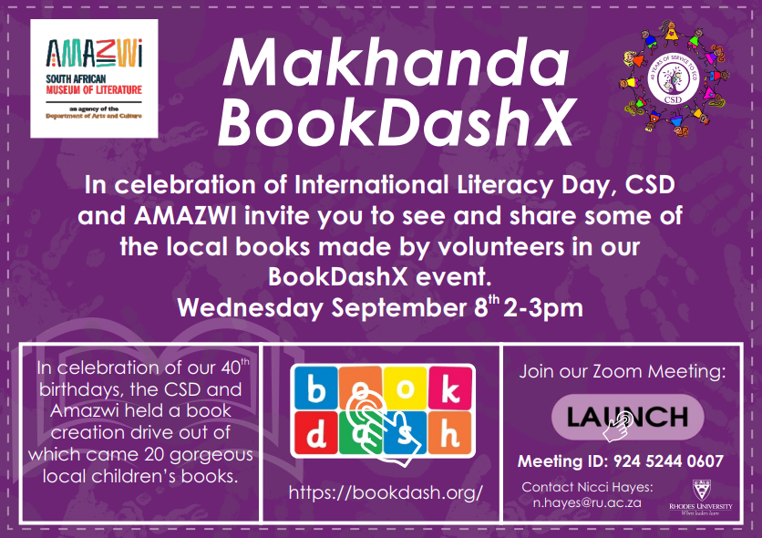 CSD Makhanda BookDashX Invite