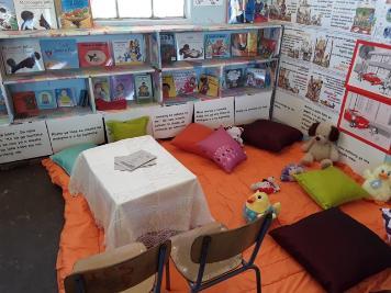an example of a good book corner in a northern cape classroom