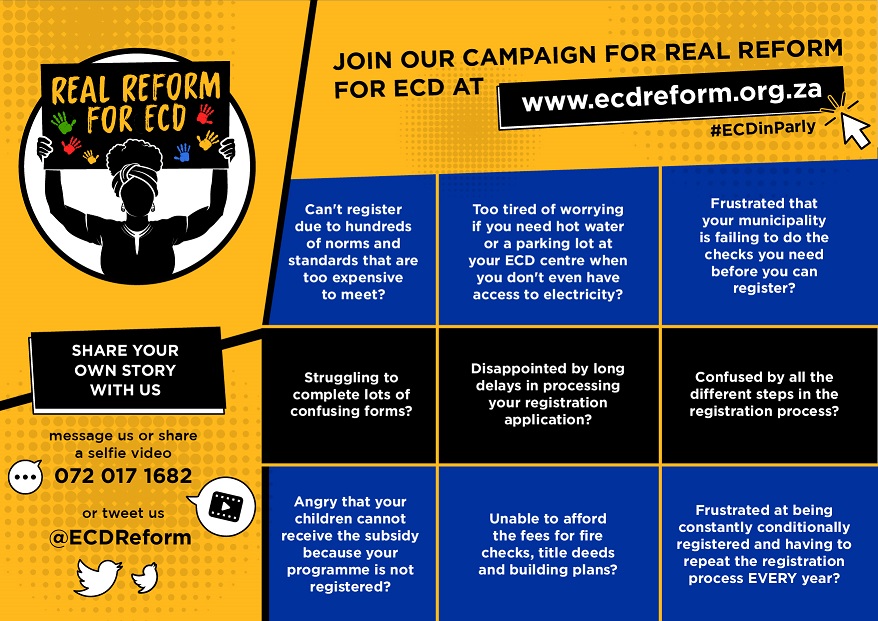 Campaign for real reform for ECD Campaign Flyer