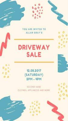 AG Driveway Sale Poster