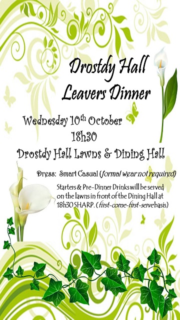 Leavers Dinner - Poster