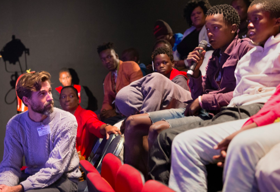 Dr Dylan McGarry facilitating a post-performance discussion