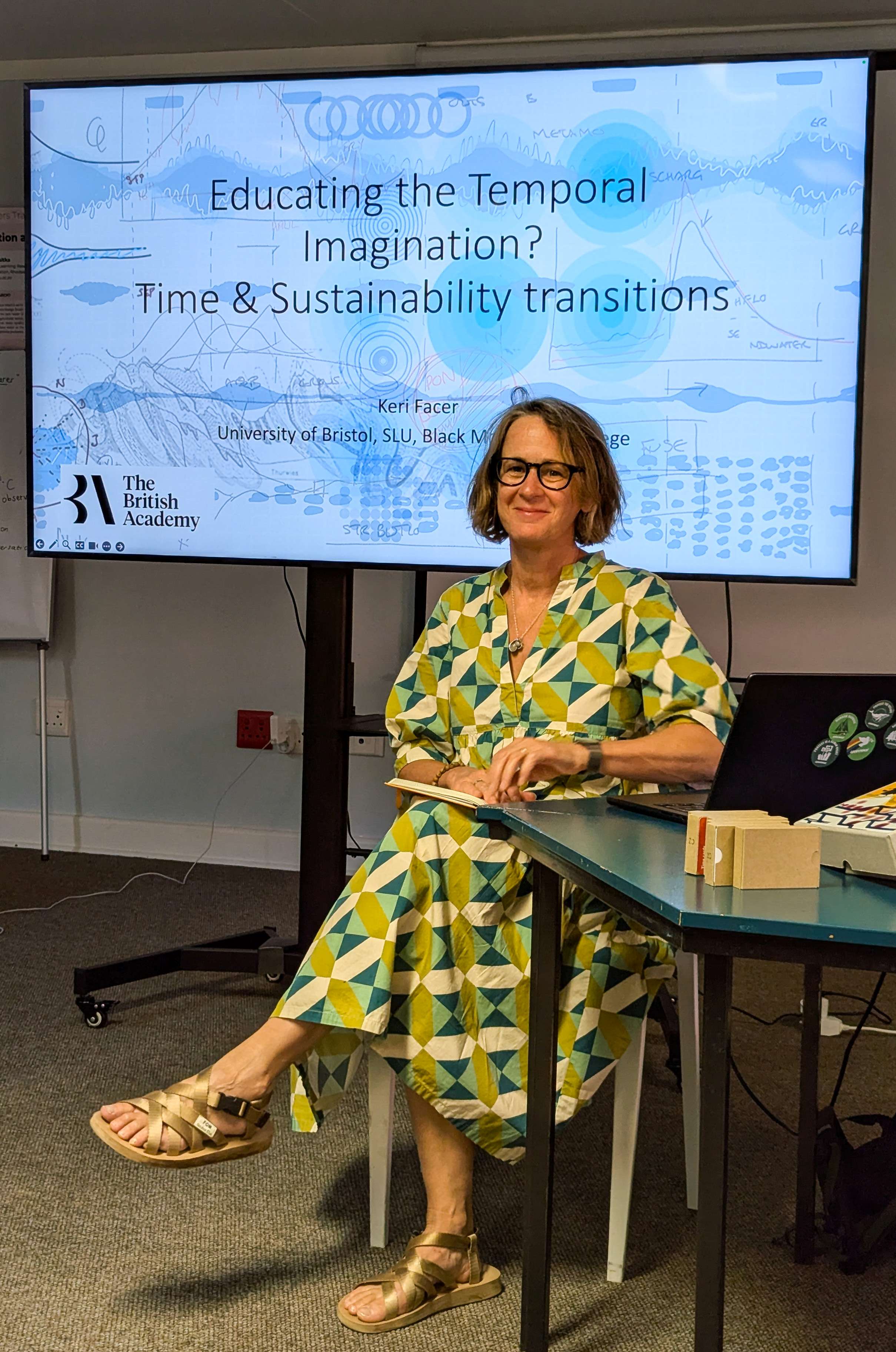 During the British Academy's 'Time for a Just Transition' Workshop, the ELRC was privileged to host Professor of Educational & Social Futures, Keri Facer, from the University of Bristol. Photo Credit: Sam van Heerden. 