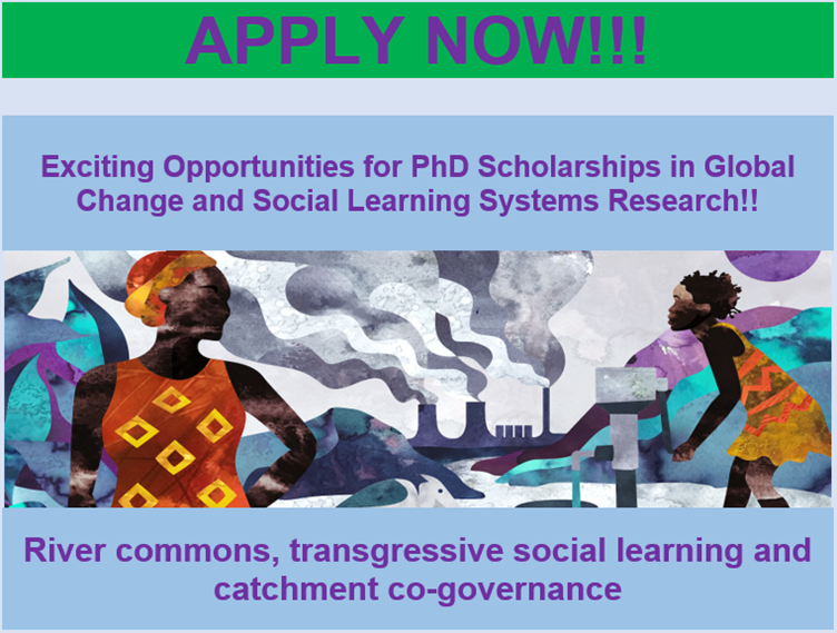 Apply Now!! Exciting Opportunities for PhD Scholarships in Global Change and Social Learning Systems Research!!