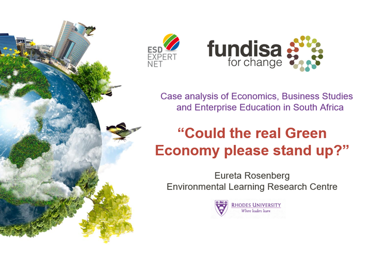 EEASA 2021 Presentation by Prof Eureta Rosenberg - “Could the real Green Economy please stand up?”
