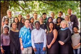 The English Language and Linguistics 3 class of 2017 with staff members