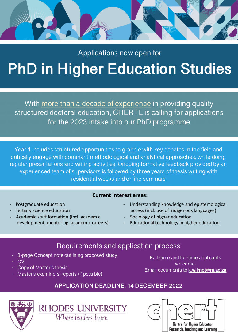 phd higher education management