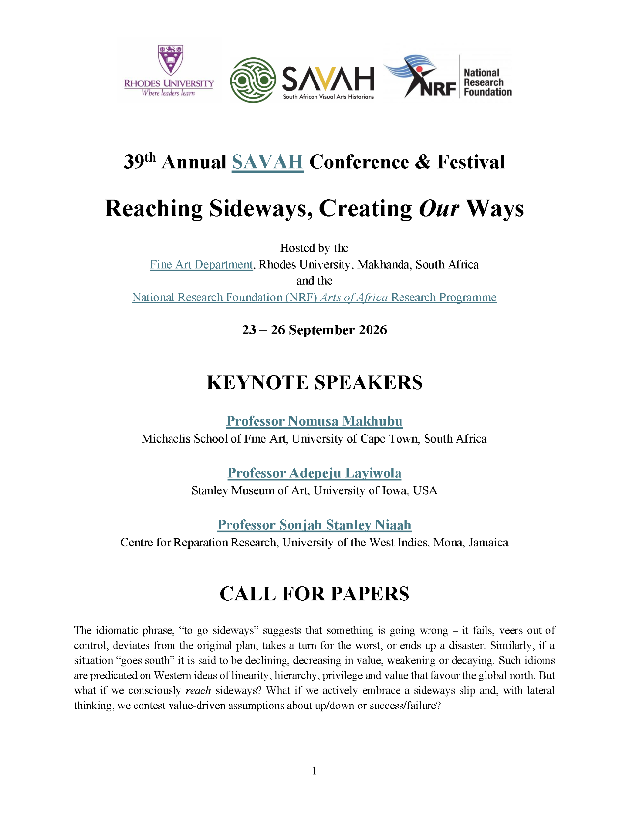 SAVAH conference