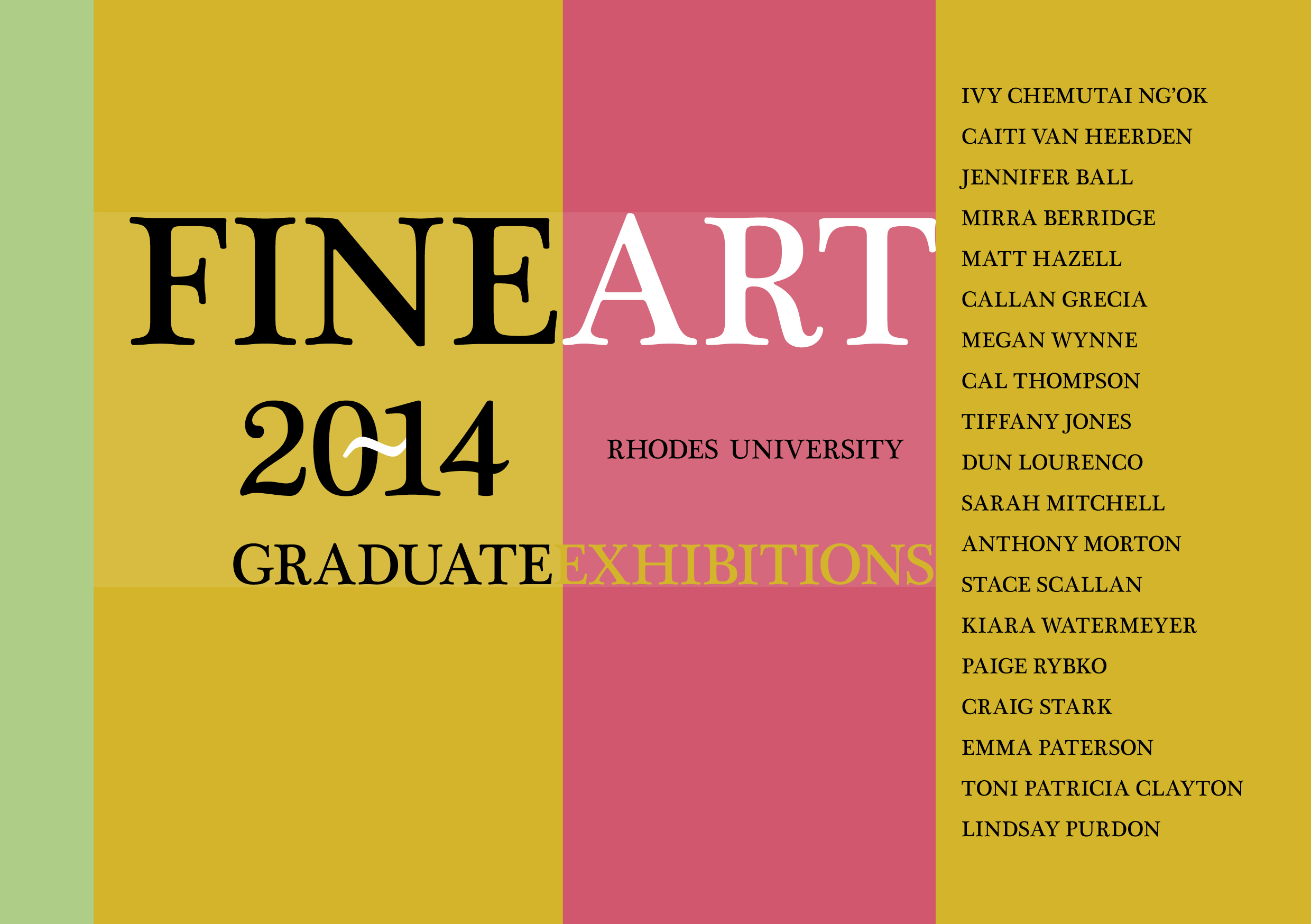 2014 Fine Art Graduate Catalogue