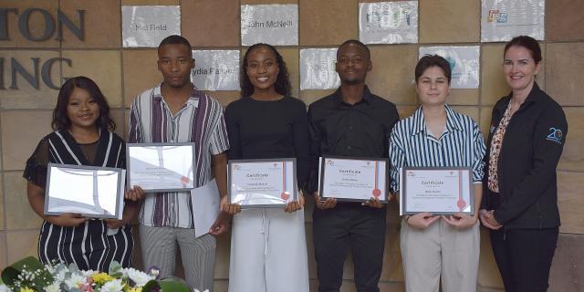 BSG Consulting Award for IS3 Sys Dev - Bulelwa Busakwe, Sibonelelo Mdelwa, Tinotenda Mukute, Sicelo Sibeko, Nadia Swarts